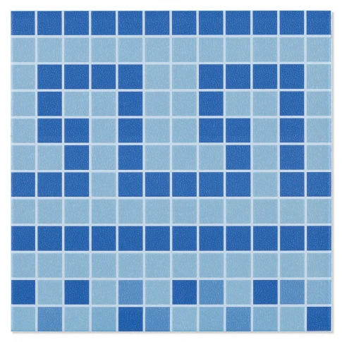 Dekor Mosaik Klinker Aqua Blå Blank 33x33 cm